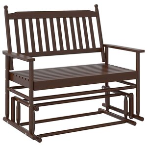 vidaXL Banc balancelle marron 118x70x104 5 cm bois massif de peuplier