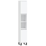 vidaXL Ensemble d'armoires salle de bain 3 Pièces blanc bois d'ingénierie