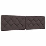 vidaXL Lit avec matelas marron foncé 180x200 cm tissu