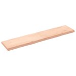 vidaXL Dessus de table bois massif non traité bordure assortie