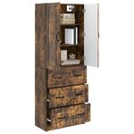 vidaXL Ensemble de Meubles 2 Pièces Chêne fumé 66 x 34 5 x 87 cm