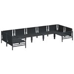 vidaXL Ensemble de canapé de jardin 7 Pièces Anthracite Acier