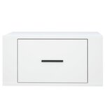 vidaXL Tables de chevet murales 2 Pièces Blanc 50x36x25 cm
