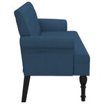 vidaXL Banc avec dossier bleu 120x62x75 5 cm tissu