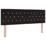 Lit Box Spring vidaXL avec Matelas Noir 140x200 cm Velours