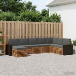vidaXL Ensemble de canapés d'extérieur 8 pc Naturel et Anthracite