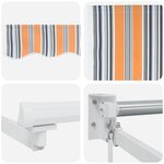 vidaXL Store rétractable manuel à rayures multicolores 400x300 cm