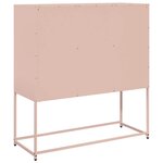 vidaXL Buffet rose 100 5x39x107 cm acier laminé à froid