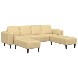 vidaXL Canapé Vert gris 250 x 188 x 76 cm Tissu en velours côtelé