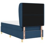 Lit à ressorts vidaXL avec matelas Bleu 100x200 cm en tissu