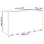 vidaXL Armoire murale de bain vieux bois 80x25x40 cm bois d'ingénierie