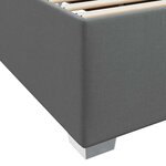 vidaXL Cadre de lit avec matelas Gris foncé 140 x 200 cm tissu