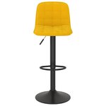 vidaXL Tabourets de bar lot de 2 Jaune Velours