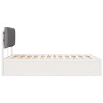 vidaXL Cadre de lit avec tête de lit rembourrée Gris clair