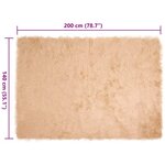 vidaXL Tapis en Peau de Mouton Synthétique Beige 140 x 200 cm