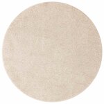 vidaXL Tapis Shaggy Anti-dérapant Crème 160 x 160 cm PP