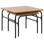 vidaXL Tables basses gigognes de jardin 2 Pièces marron et noir acier