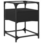 vidaXL Tables de chevet 2 Pièces noir 40x40x55 cm bois d’ingénierie