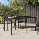 vidaXL Table de repas de jardin noire 150x90x75 cm Poly Rattan