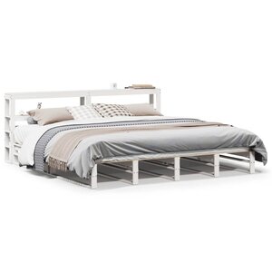 vidaXL Cadre de lit sans matelas blanc 180x200 cm bois massif de pin