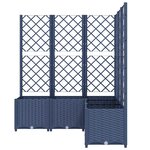 vidaXL Jardinière avec treillis bleu gris 120x120x136 cm PP