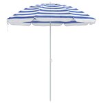 vidaXL Parasol de jardin 240 cm polyester 170T Bleu et Blanc