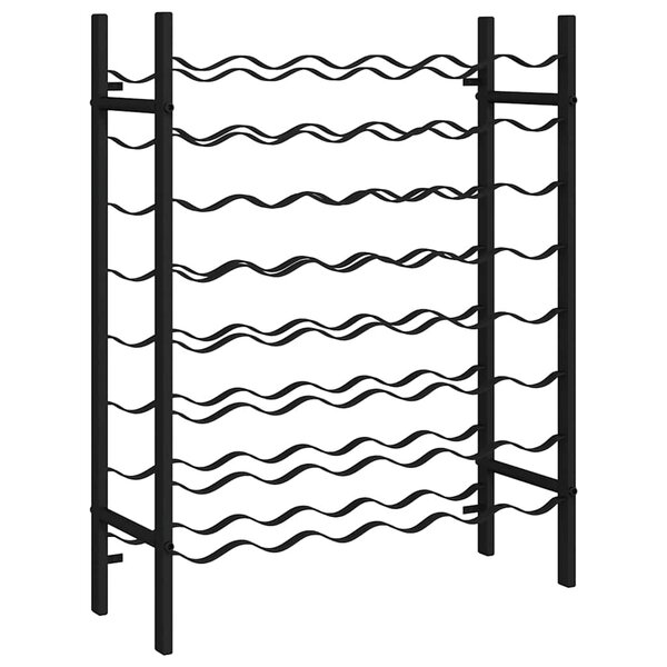 vidaXL Casier à bouteilles pour 48 bouteilles Noir Métal