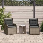 vidaXL Banc de jardin 2 Pièces Gris polyrotin