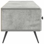 vidaXL Meuble TV Gris béton 147 x 34 5 x 30 cm Bois d'ingénierie