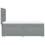 vidaXL Sommier à lattes de lit avec matelas gris clair 80x200 cm tissu