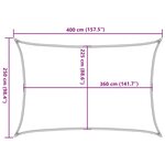 vidaXL Voile d'ombrage 160 g/m² Crème 2 5x4 m PEHD