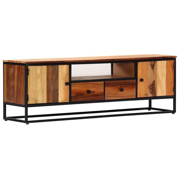 vidaXL Meuble TV 120 x 30 x 40 cm Bois de récupération massif et acier