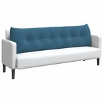 vidaXL Coussin de Dos Bleu 180 x 24 x 50 cm Velours