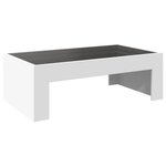 vidaXL Table basse avec LED infini blanc 90x50x30 cm