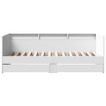vidaXL Lit de jour avec tiroirs sans matelas blanc 90x200 cm