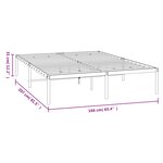 vidaXL Cadre de lit métal sans matelas blanc 160x200 cm