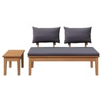 vidaXL Banc de jardin 2 Pièces Marron Teck massif