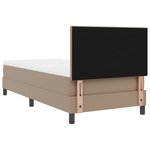 vidaXL Cadre de lit avec matelas Cappuccino 90 x 200 cm Faux cuir