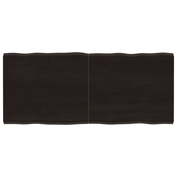 vidaXL Dessus de table bois massif traité bordure assortie