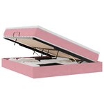 vidaXL Lit avec rangement et matelas Rose 180 x 200 cm Velours