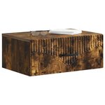 vidaXL Cabinet de chevet mural Chêne fumé 49 x 34 5 x 20 cm