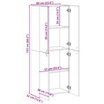 vidaXL Armoire de classement noir 60x32x153 cm bois d'ingénierie
