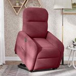 vidaXL Fauteuil inclinable électrique rouge bordeaux tissu