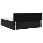 VidaXL Cadre de lit ottoman avec matelas noir 180x200 cm velours