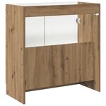 vidaXL Armoire sous évier de salle de bain Chêne artisanal