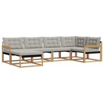 vidaXL Ensemble de canapés d'extérieur 6 Pièces Blanc et gris clair