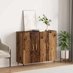 vidaXL Buffet Marron 90 x 34 x 80 cm Bois d'ingénierie