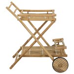 vidaXL Chariot à thé avec roues Naturel 79 x 67 5 x 84 cm Bambou