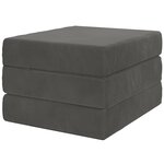 vidaXL Canapé-lit pliable 90 x 67 x 45 cm Gris foncé