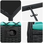vidaXL Ensemble de salle à manger de jardin de 7 pièces en poly rattan noir